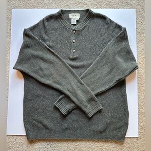 All Weather 75% Cotton  Grey Sweater Mens Large Skin-Freindly